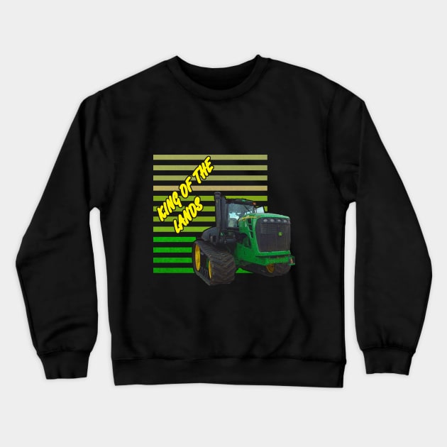 King of the lands retro - american tractor Crewneck Sweatshirt by WOS